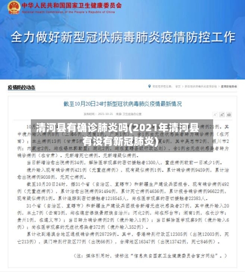 清河县有确诊肺炎吗(2021年清河县有没有新冠肺炎)-第3张图片