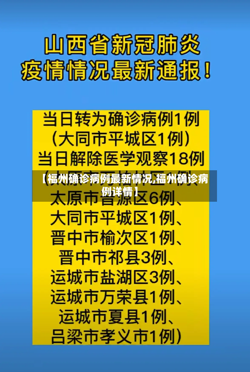 【福州确诊病例最新情况,福州确诊病例详情】-第3张图片
