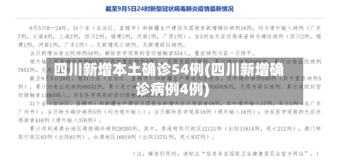 四川新增本土确诊54例(四川新增确诊病例4例)-第2张图片