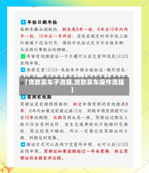 【贷款买车子流程,贷款买车操作流程】