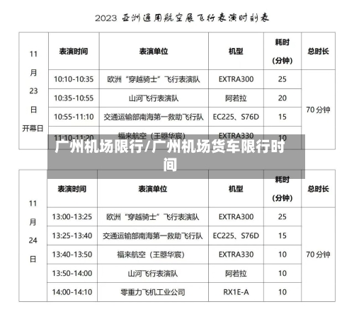 广州机场限行/广州机场货车限行时间-第2张图片