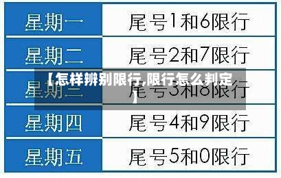 【怎样辨别限行,限行怎么判定】