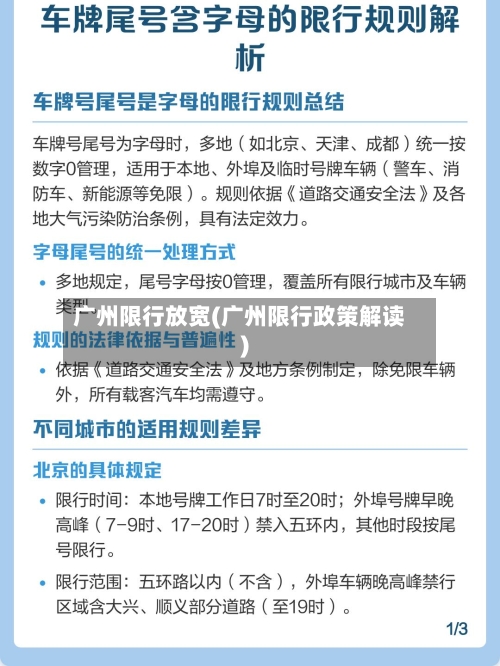 广州限行放宽(广州限行政策解读)