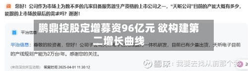 鹏鼎控股定增募资96亿元 欲构建第二增长曲线-第2张图片