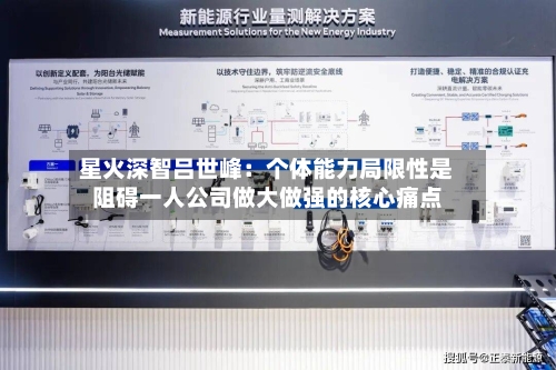 星火深智吕世峰:个体能力局限性是阻碍一人公司做大做强的核心痛点