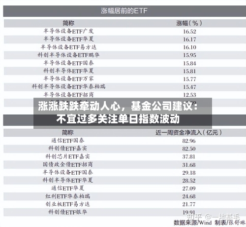 涨涨跌跌牵动人心，基金公司建议：不宜过多关注单日指数波动-第2张图片