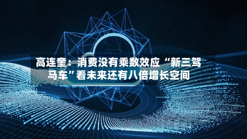 高连奎：消费没有乘数效应 “新三驾马车	”看未来还有八倍增长空间-第2张图片