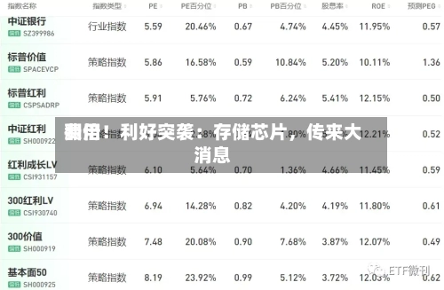 费用翻倍！利好突袭：存储芯片，传来大消息