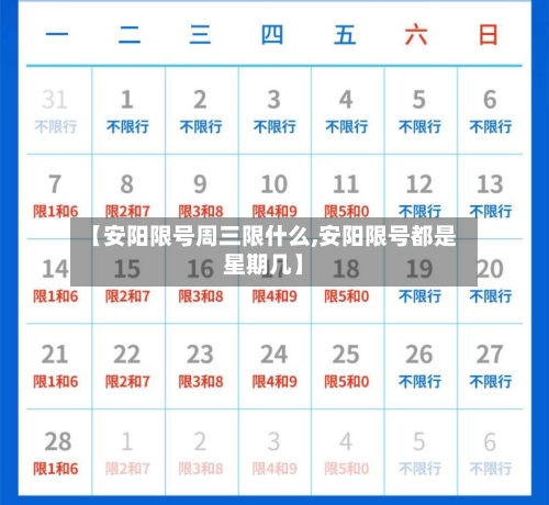 【安阳限号周三限什么,安阳限号都是星期几】-第2张图片