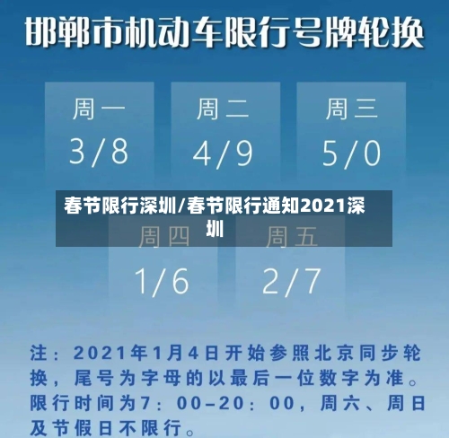 春节限行深圳/春节限行通知2021深圳-第2张图片