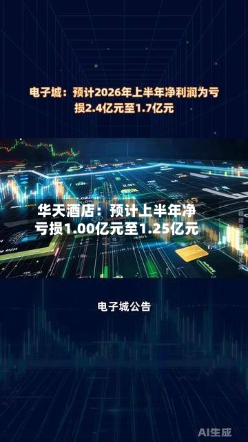 华天酒店:预计上半年净亏损1.00亿元至1.25亿元