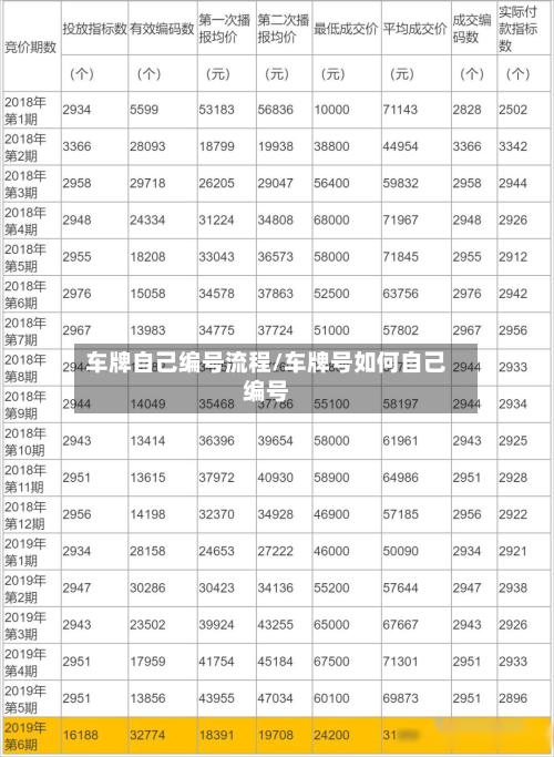 车牌自己编号流程/车牌号如何自己编号