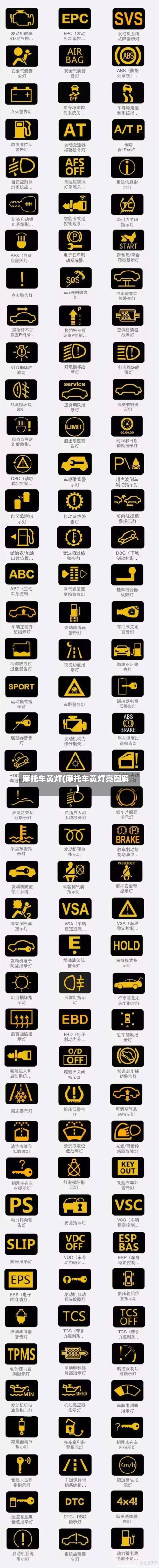 摩托车黄灯(摩托车黄灯亮图解)-第2张图片