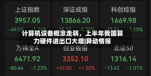 计算机设备概念走弱	，上半年我国算力硬件进出口大增|异动情报-第3张图片