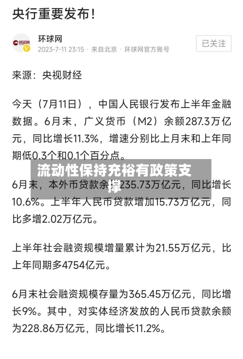 流动性保持充裕有政策支撑-第3张图片