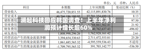澜起科技回应韩国调查!上半年净利润预计增长超60%
