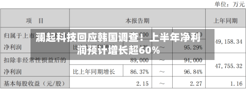 澜起科技回应韩国调查！上半年净利润预计增长超60%-第2张图片