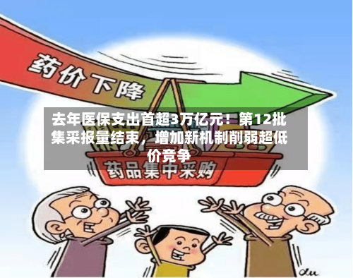 去年医保支出首超3万亿元！第12批集采报量结束，增加新机制削弱超低价竞争-第2张图片