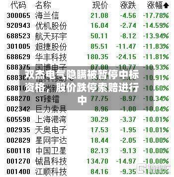 双杰电气隐瞒被暂停中标资格，股价跌停索赔进行中-第3张图片
