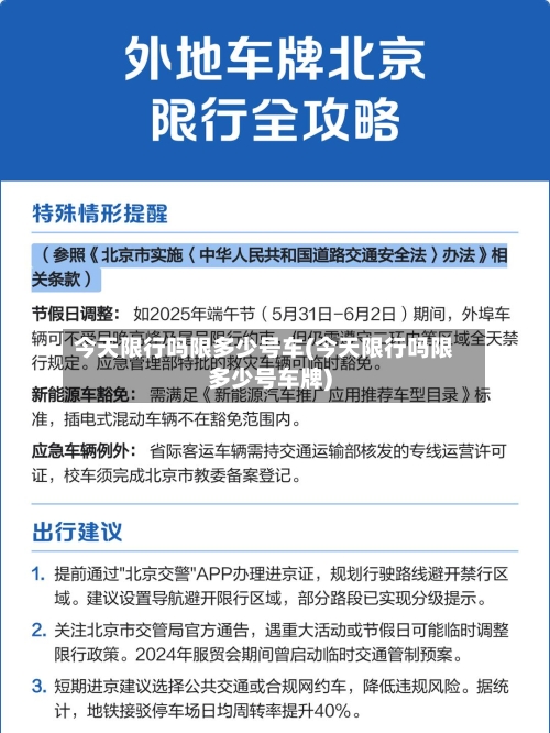 今天限行吗限多少号车(今天限行吗限多少号车牌)