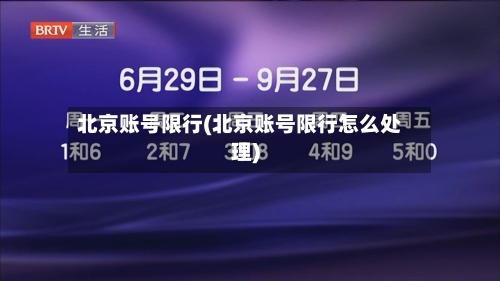 北京账号限行(北京账号限行怎么处理)