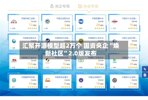 汇聚开源模型超2万个 国资央企“焕新社区	”2.0版发布-第1张图片
