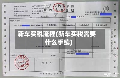 新车买税流程(新车买税需要什么手续)-第2张图片