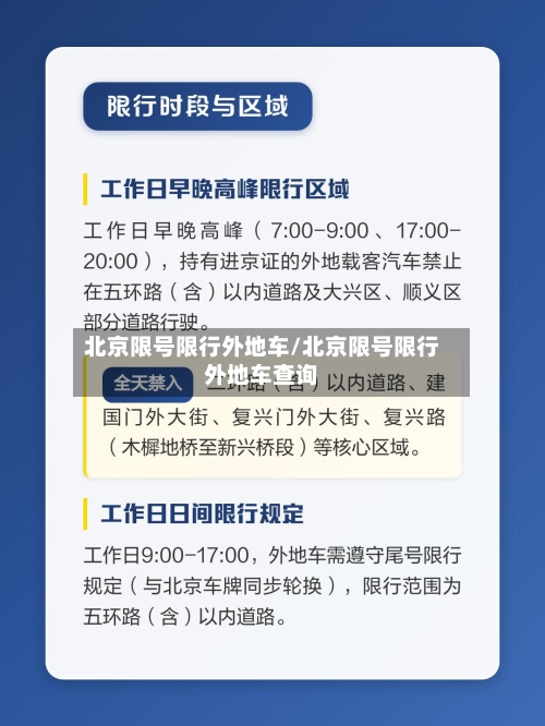 北京限号限行外地车/北京限号限行外地车查询