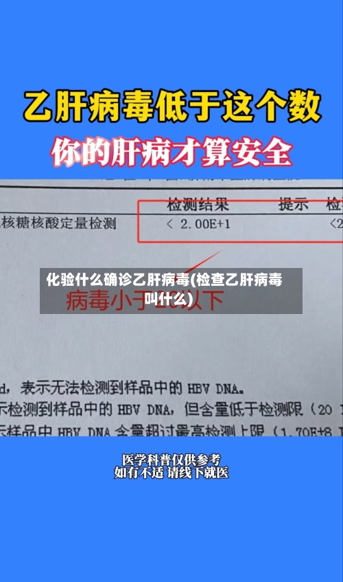 化验什么确诊乙肝病毒(检查乙肝病毒叫什么)