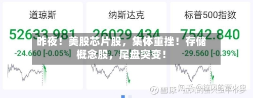 昨夜！美股芯片股，集体重挫！存储概念股，尾盘突变！
