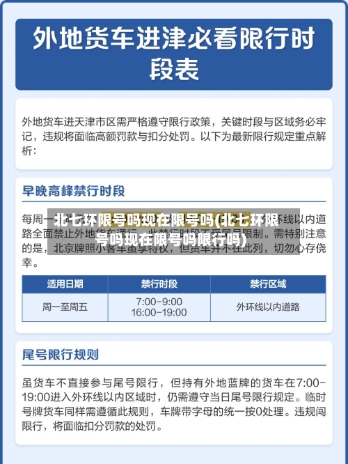 北七环限号吗现在限号吗(北七环限号吗现在限号吗限行吗)