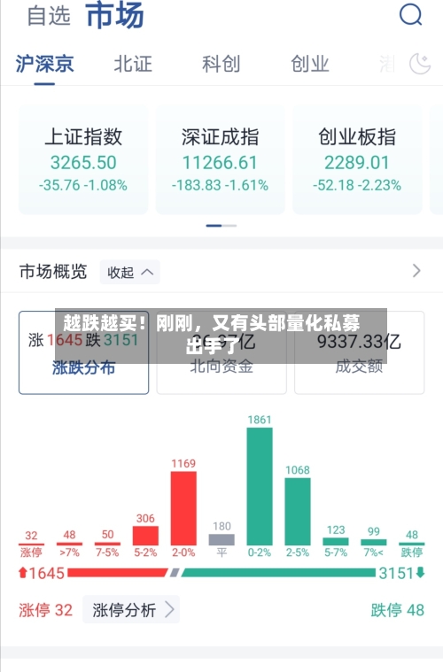 越跌越买!刚刚,又有头部量化私募出手了
