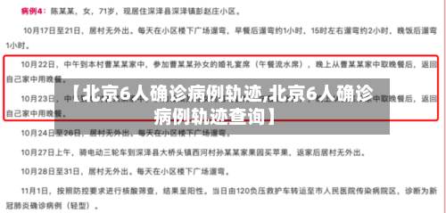 【北京6人确诊病例轨迹,北京6人确诊病例轨迹查询】-第2张图片