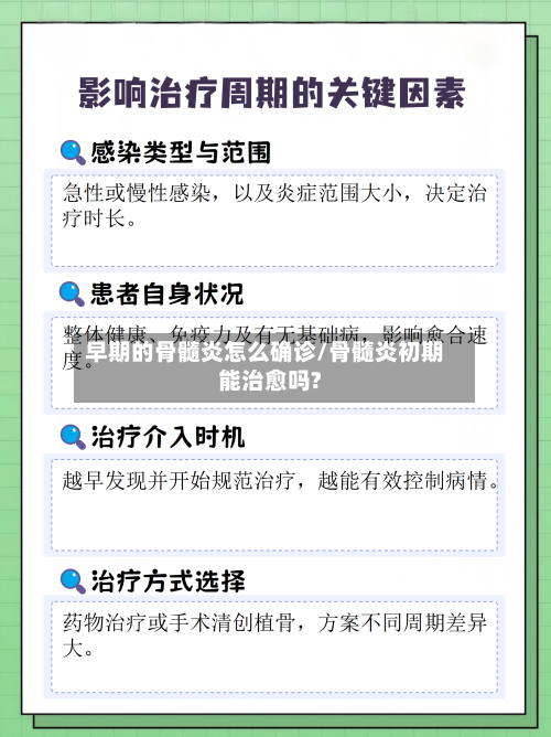 早期的骨髓炎怎么确诊/骨髓炎初期能治愈吗?