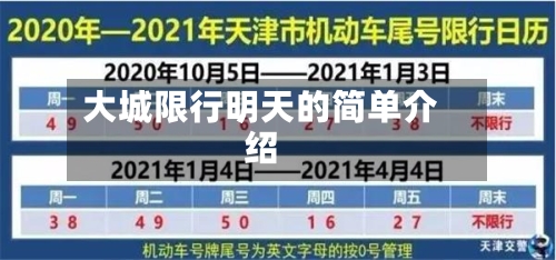 大城限行明天的简单介绍-第2张图片