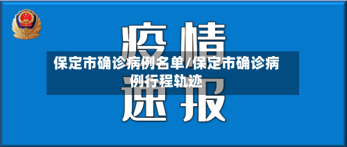 保定市确诊病例名单/保定市确诊病例行程轨迹-第3张图片