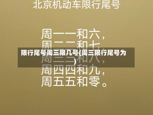 限行尾号周三限几号(周三限行尾号为)-第2张图片