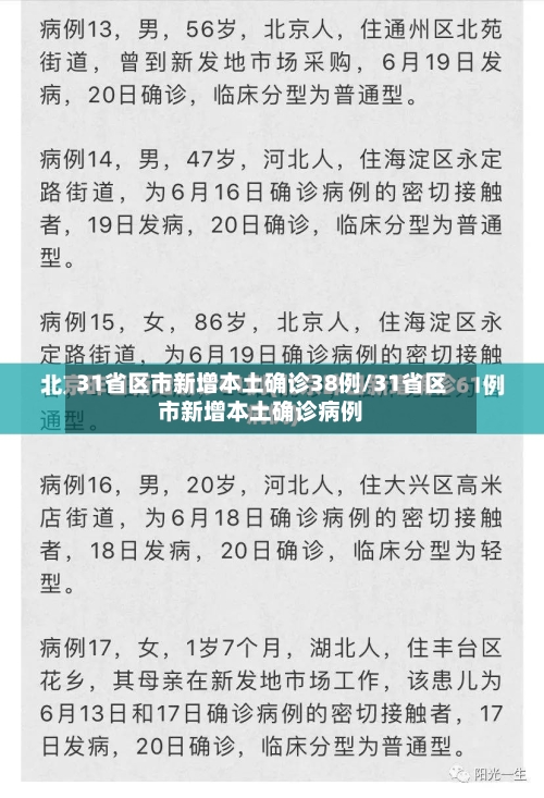 31省区市新增本土确诊38例/31省区市新增本土确诊病例-第2张图片