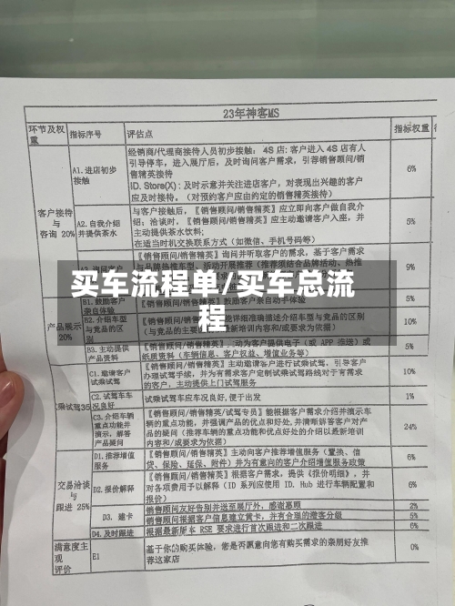 买车流程单/买车总流程
