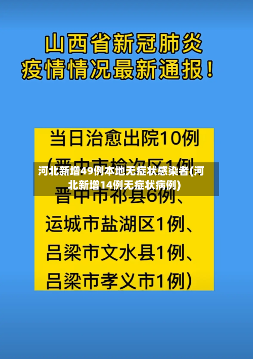 河北新增49例本地无症状感染者(河北新增14例无症状病例)