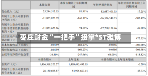 枣庄财金“一把手	”接掌*ST雅博-第2张图片