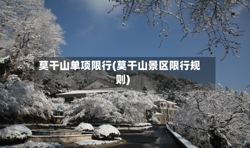 莫干山单项限行(莫干山景区限行规则)-第3张图片