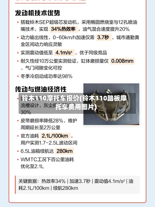 铃木110摩托车报价(铃木110踏板摩托车费用图片)