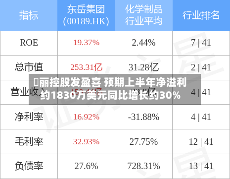 喆丽控股发盈喜 预期上半年净溢利约1830万美元同比增长约30%-第2张图片