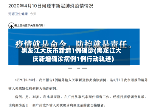 黑龙江大庆市新增1例确诊(黑龙江大庆新增确诊病例1例行动轨迹)-第2张图片