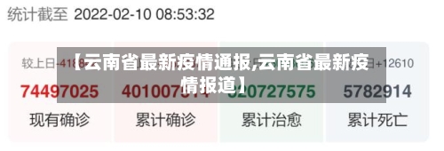 【云南省最新疫情通报,云南省最新疫情报道】